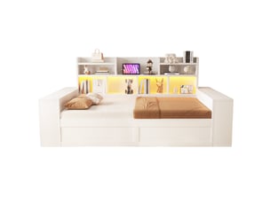 Lit simple 90x200 cm    coloris blanc