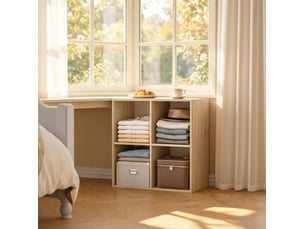 Bibliotheque coloris bois clair 4 étagère(s) <strong>DESMIU</strong> <strong></strong> - 29.5 cm x 60 cm