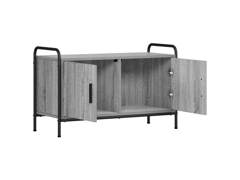  Meuble tv moderne, banc tv 79,5x33x50 cm sonoma gris bois d'ingénierie shl55558  - Conforama C