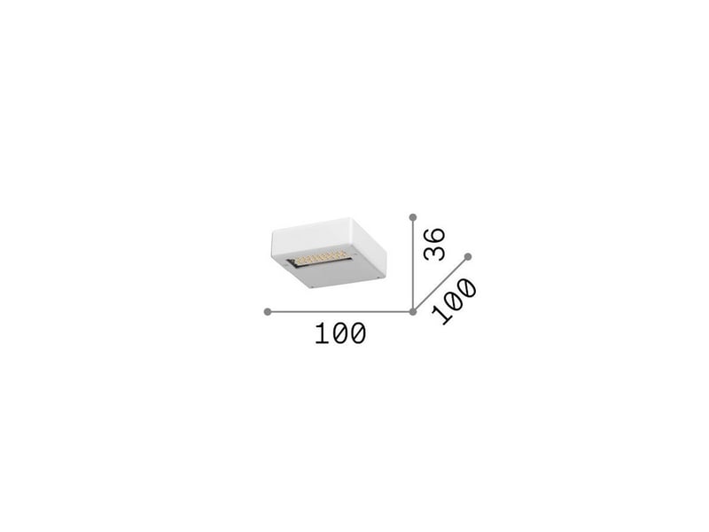  Ideal lux tab applique murale led intégrée blanche 2450 lm 3000 k  - Conforama B