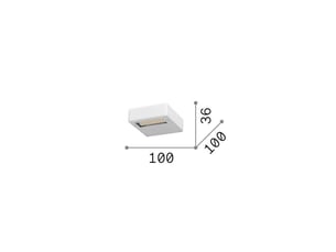Ideal lux tab applique murale led intégrée blanche 2450 lm 3000 k