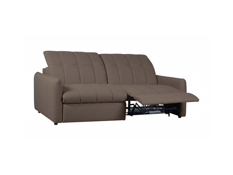  Canapé roma 2 places convertible avec relax électrique en tissu - marron ROMA - Conforama D