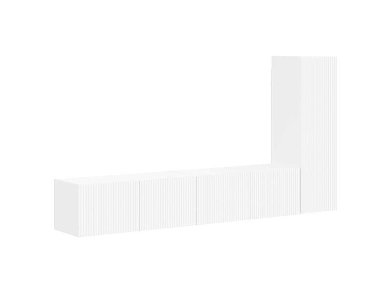  Ensemble meuble tv - banc tv - meuble de rangement 3 pcs blanc bois d'ingénierie  - Conforama A