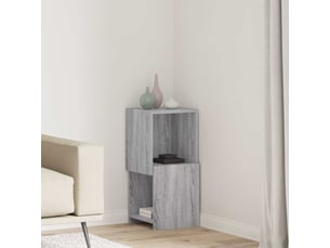 Meuble d'angle, meuble de rangement salon 30,5x30x65cm bois d'ingénierie gris sonoma