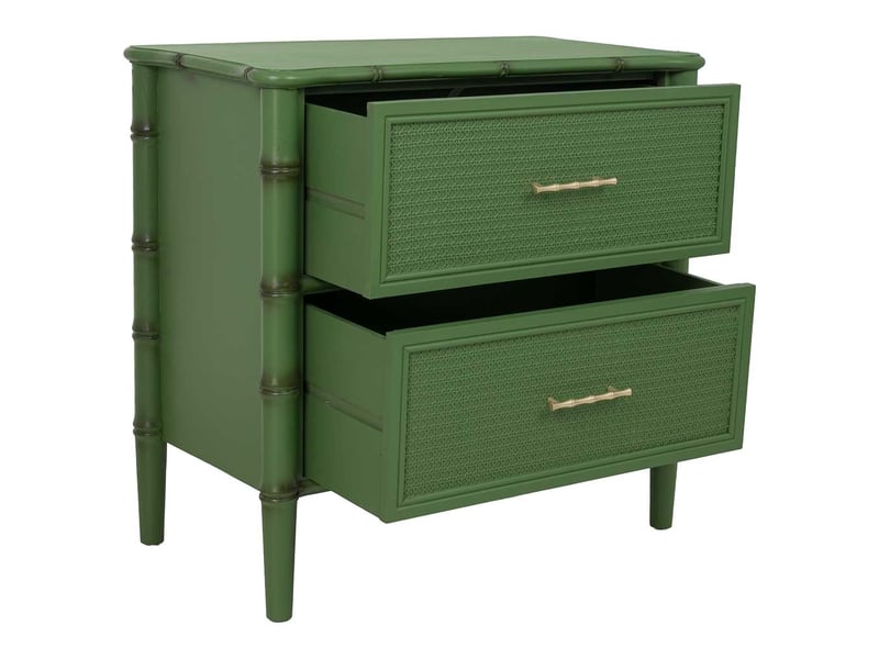  Table de chevet en bois vert 71x39x68 cm h  - Conforama E