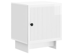 Table de chevet - cabinet de chevet - table de nuit blanc brillant 43 x 34,5 x 50 cm