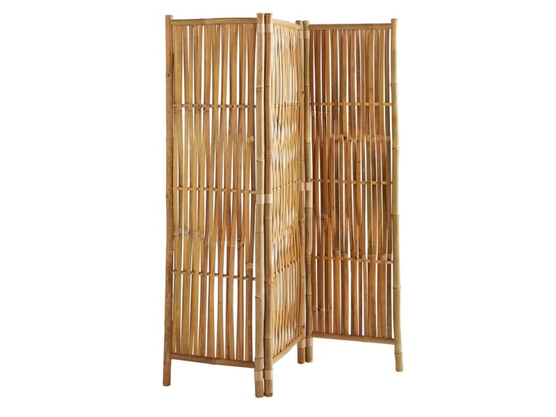 Paravent d'intérieur à 3 panneaux en bambou naturel 139 x 160 cm 34902 - Conforama A