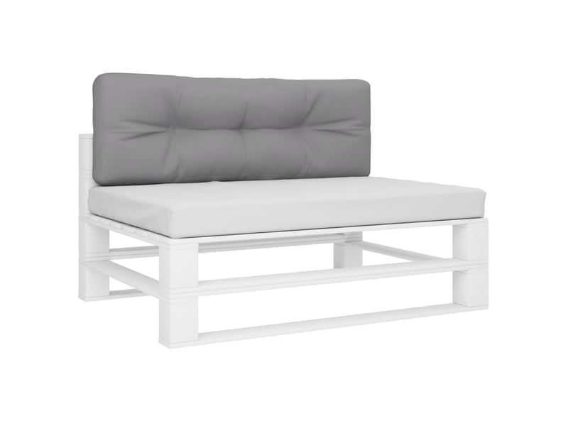  Coussin de palette, coussin de chaise, coussin de canapé gris 120x40x12 cm tissu cf55345  - Conforama C
