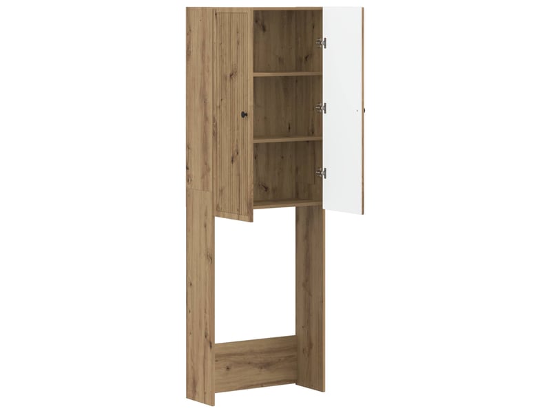  Armoire de toilette, meuble de toilette ede chêne artisanal 66x25.5x190 cm  - Conforama D