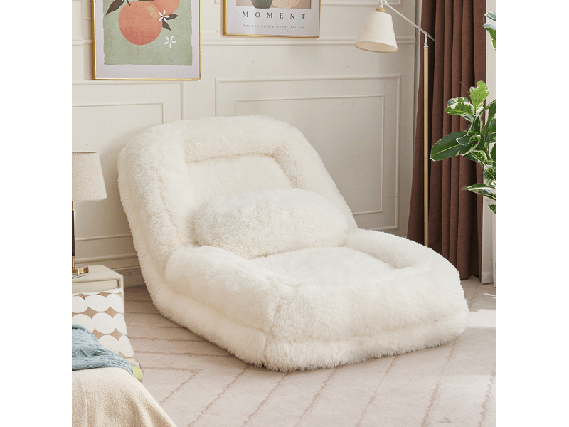  Fauteuil de sol convertible modenvie 5 positions beige 102 x 89 x 88 cm polyester  - Conforama B
