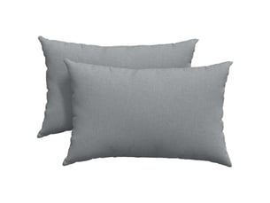 Lot de 2 coussins de canapé, coussins décoratifs tissu gris clair 60 x 40 cm cf58844