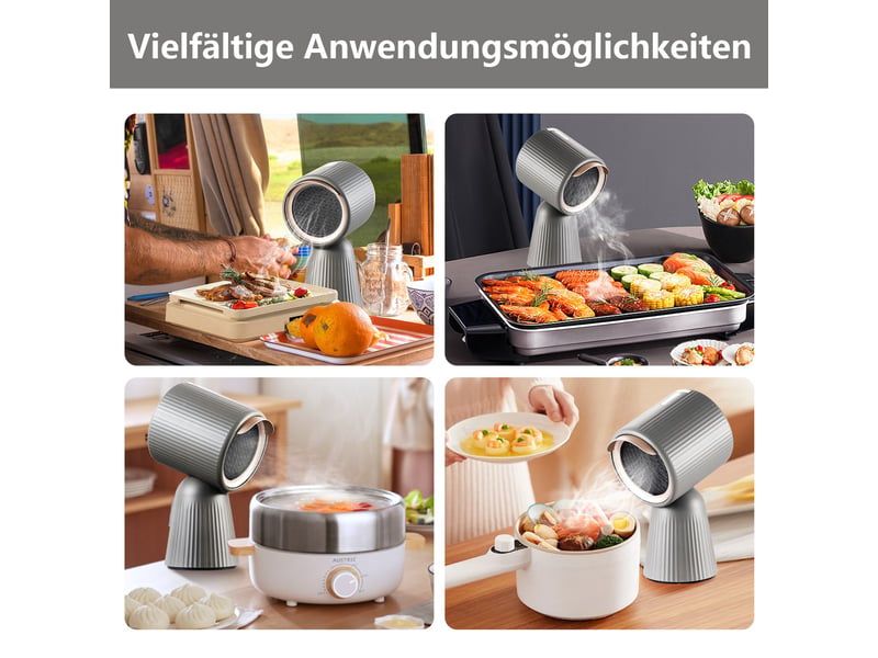 Mini hotte aspirante sans évacuation, hotte de table portable 180 m³h avec trois vitesses, filtre à charbon et éclairage led - Conforama W