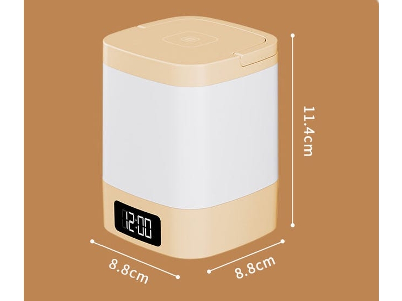  Lampe led portable avec veilleuse et affichage de l'heure – rechargeable, tactile  - Conforama B