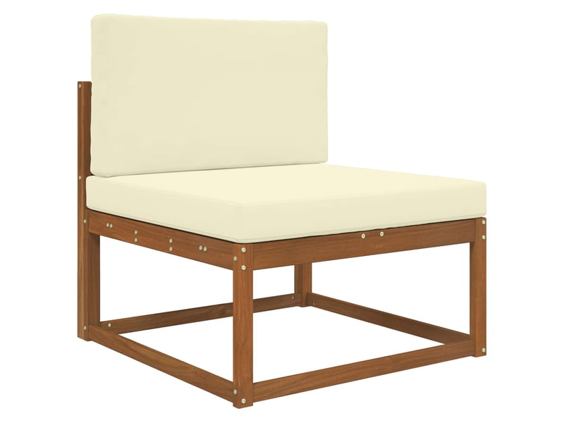  Coussin de canapé d'extérieur, coussin de chaise polyester crème 80 x 80 cm cf54082  - Conforama C