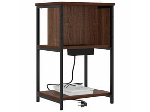 Table de chevet - cabinet de chevet - table de nuit 2 pièces chêne brun 38 x 31 x 61 cm