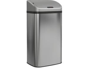 Poubelle à capteur tcqpz 48 l 33 x 25 x 69 cm ouverture automatique acier inoxydable argenté