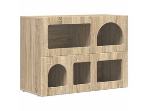 Buffet - bahut - meuble de rangement elst chêne sonoma 80,5 x 35 x 59 cm bois d'ingénierie