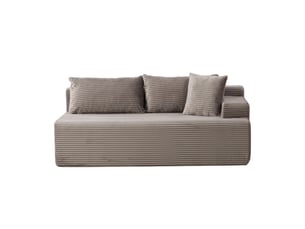 Canapé modulable, canapé de salon, base antidérapante, facile à déplacer, format compressé, gris, en tissu chenille