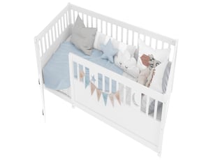 Lit simple 90x190 cm ROLIPO   coloris blanc