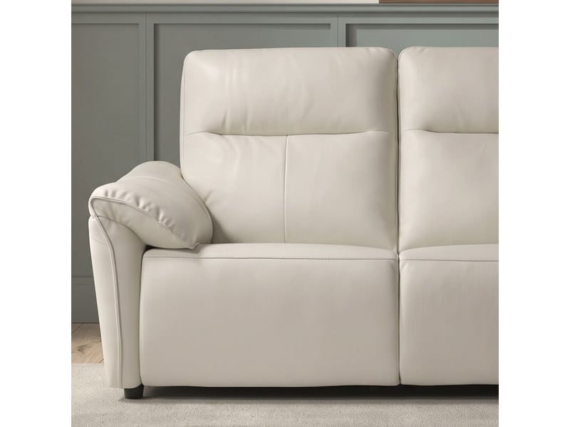  Canapé 2 places fixe tissu cuir blanc - balco BALCO - Conforama D