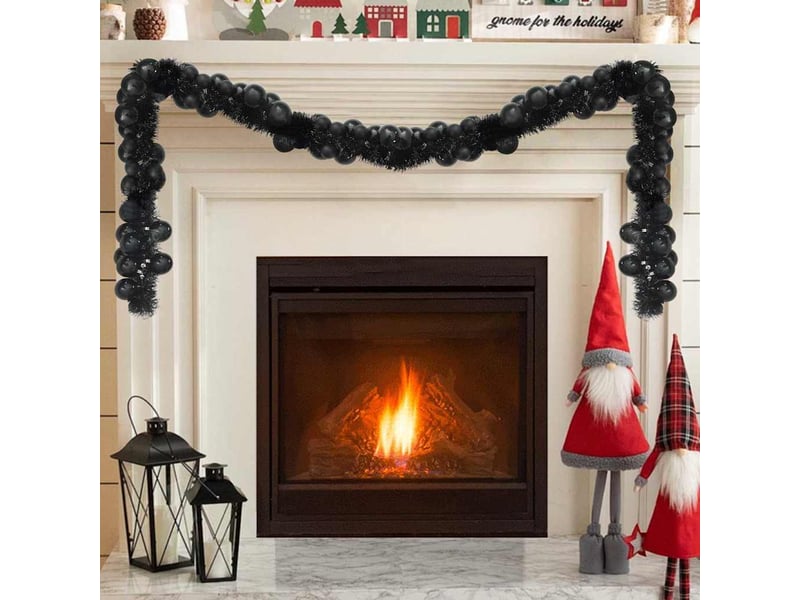  Guirlande de boules de noël led noir 186 cm polystyrène  - Conforama C