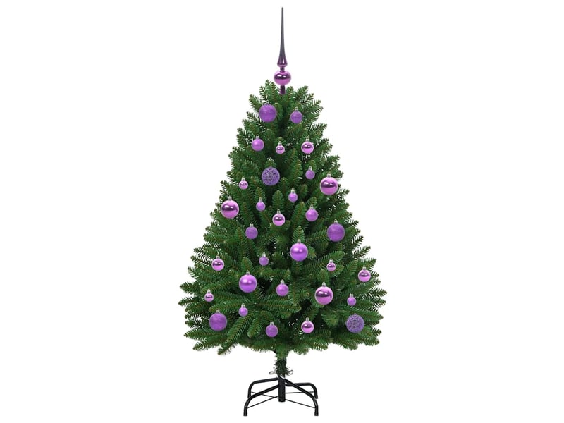  Sapin de noël, arbre de noël artificiel 120 cm 150 led blanc chaud vert shl7260  - Conforama D