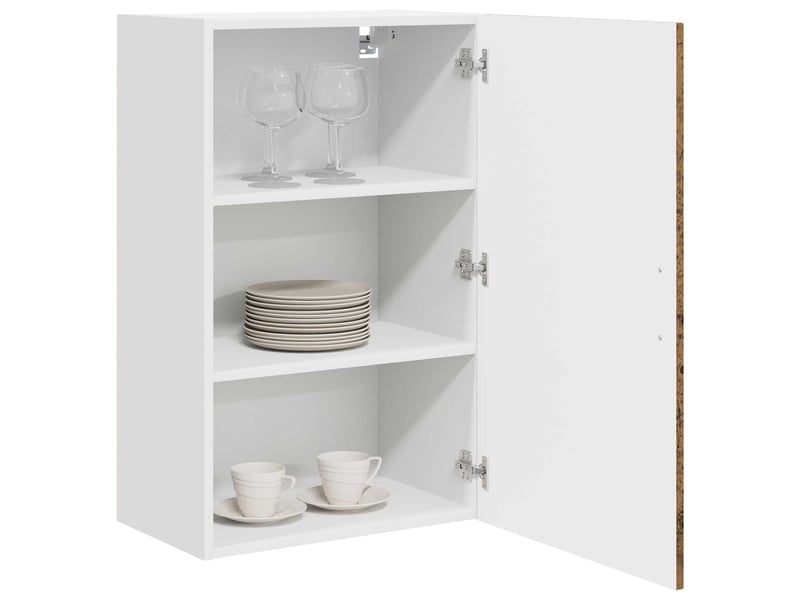 Meuble mural de cuisine | armoire de cuisine bois ancien 50x31x80cm - Conforama C