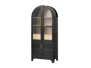 Buffet 4 porte(s)  1 tiroir(s) <strong>HAVRYA</strong> <strong></strong> - 76 cm coloris noir 