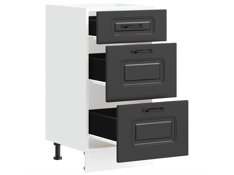  Meuble de rangement, meuble bas de cuisine bois d'ingénierie noir shl9890  - Conforama E
