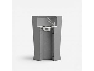 Comptoir avec lavabo intégré pour bar design marvy blanc - fer