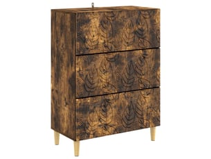 Armoire de rangement bureau, armoire à tiroirs chêne fumé 66 x 34,5 x 90 cm shl4296