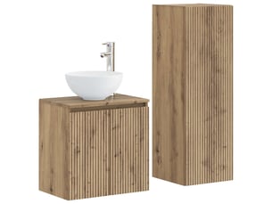 Ensemble de mobilier de salle de bain 2 pcs chêne artisanal shl379
