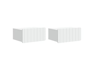 Table de chevet - cabinet de chevet - table de nuit mural 2 pc blanc 49 x 34,5 x 24 cm