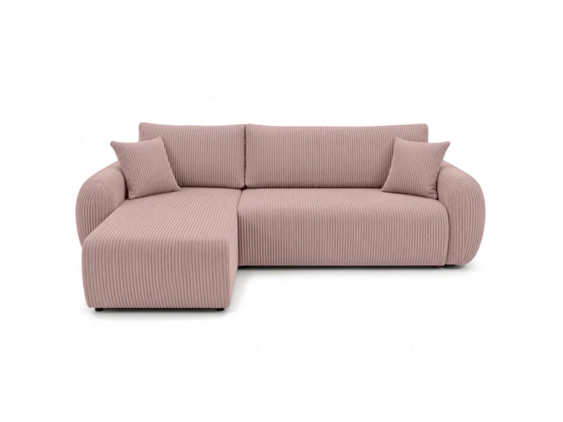 Alya - canapé d'angle convertible et réversible 3 places en velours côtelé - Conforama E