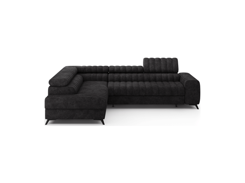  Canapé d'angle collection kanedojo coloris noir  - Conforama D