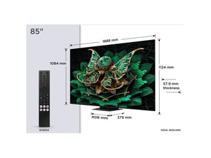 Téléviseur 85 pouces 4k qd-mini led qled smart tv google tv