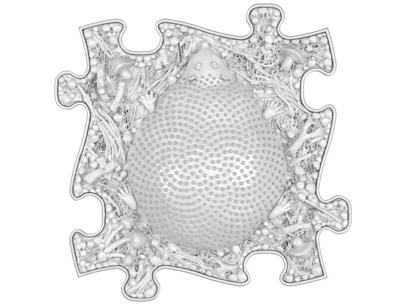  Tapis sensoriel muffik ensemble hiver - 6 pièces, blanc, argent pailleté, bleu pastel MFK-109 - Conforama E