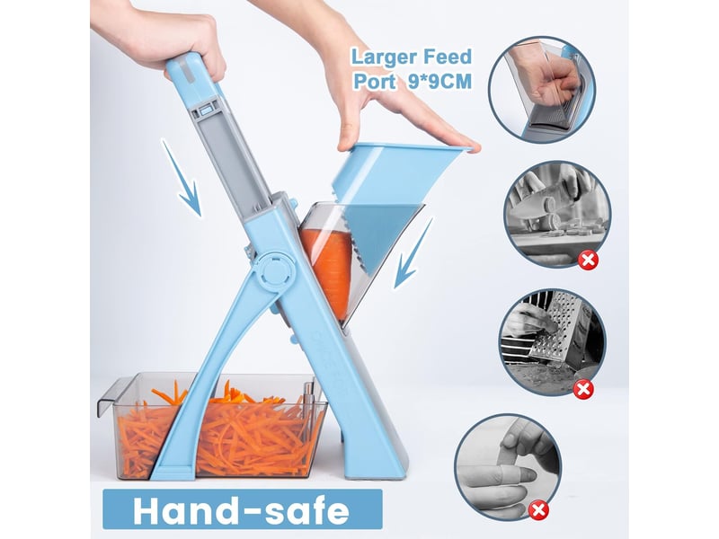 Mandoline de cuisine multifonction tous coupe légumes lame en acier inoxydable - Conforama C