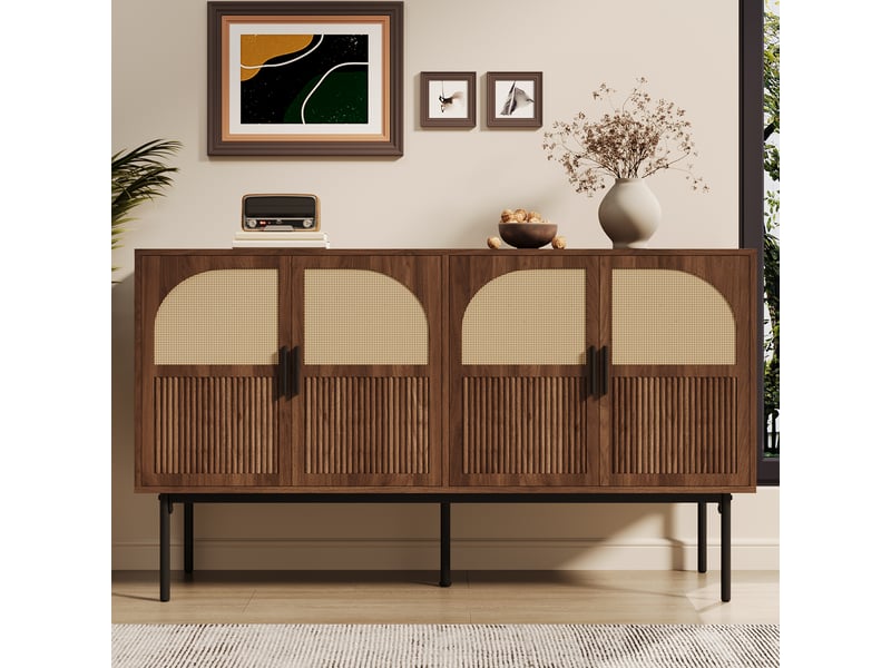  Buffet moderne simple - rangement spacieux pour salon - meuble épuré 140x40x80 cm  - Conforama C