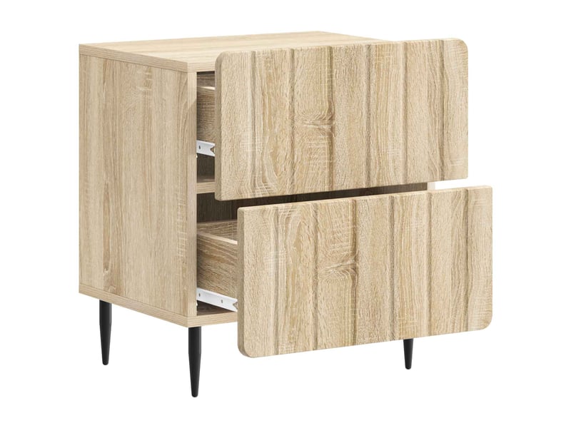 Table de chevet - cabinet de chevet - table de nuit 2 pièces chêne sonoma 43 x 34,5 x 49,5 cm - Conforama E