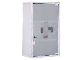 Armoire de médecine en acier inoxydable avec serrure 30x18x50 cm pour un rangement sûr