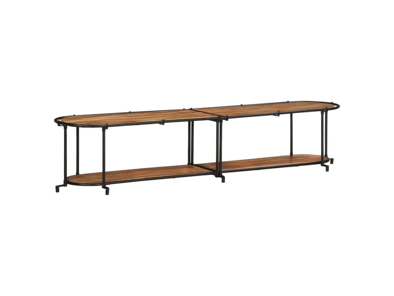  Meuble tv - banc tv - meuble de rangement 200x42x40 cm bois d'acacia massif  - Conforama A