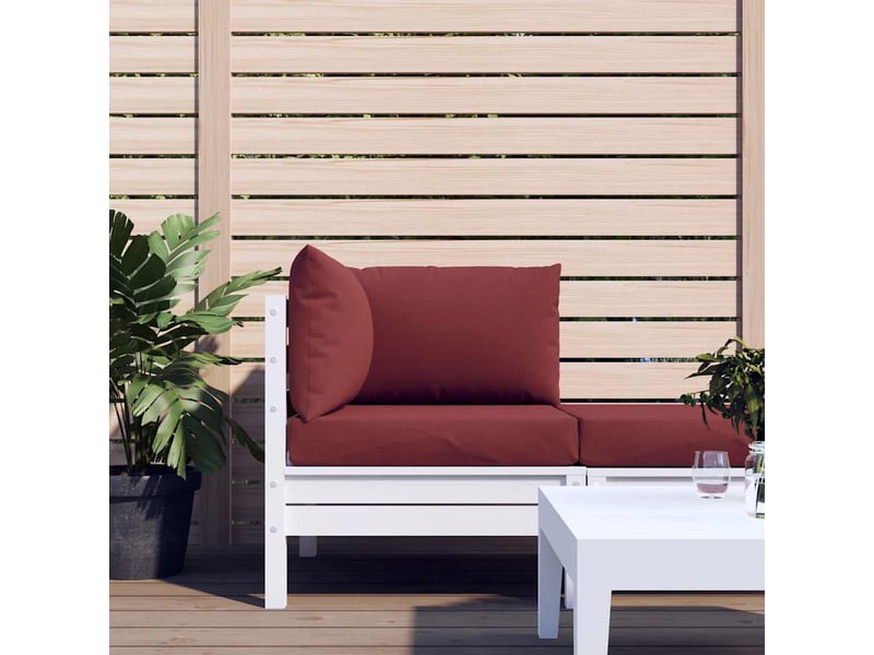 Lot de 3 coussins de palette, coussins de canapé rouge bordeaux mélangé tissu cf59702  - Conforama C