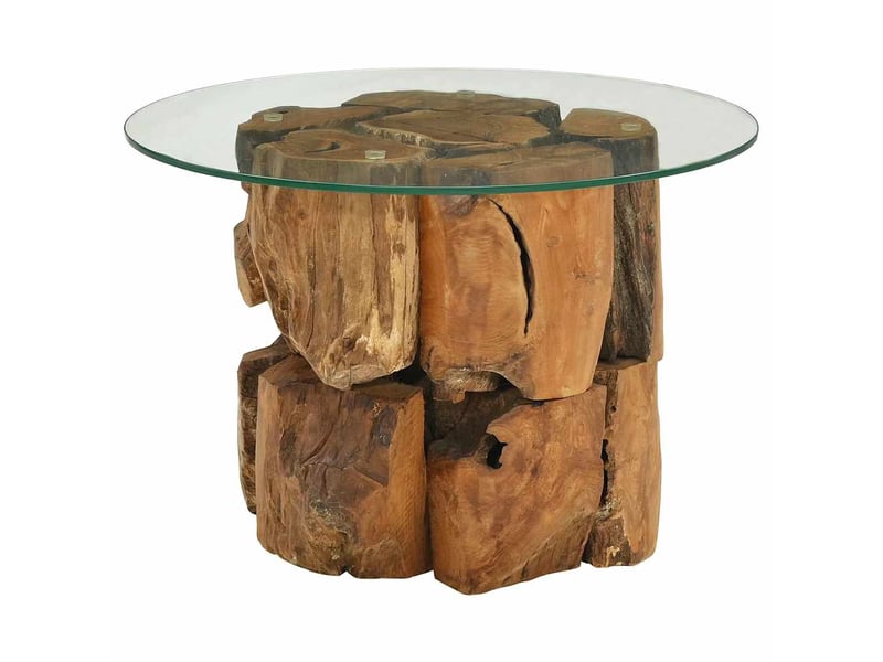 Table basse - table de salon - table à thé bois flottant de teck massif 60 cm  - Conforama A