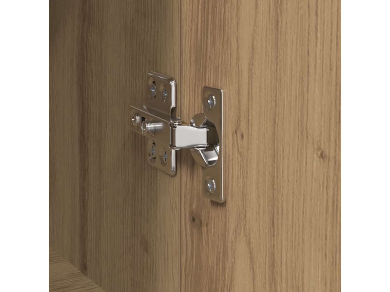  Lot de 3 armoires de rangement modernes 60 x 35 x 70 cm avec grand espace de stockage style contemporain en bois chêne artisanal 02_0056047  - Conforama E