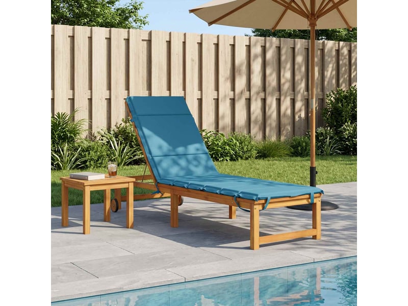  Coussin de transat, coussin pour bain de soleil gemert 100 % polyester bleu clair cf56121  - Conforama B