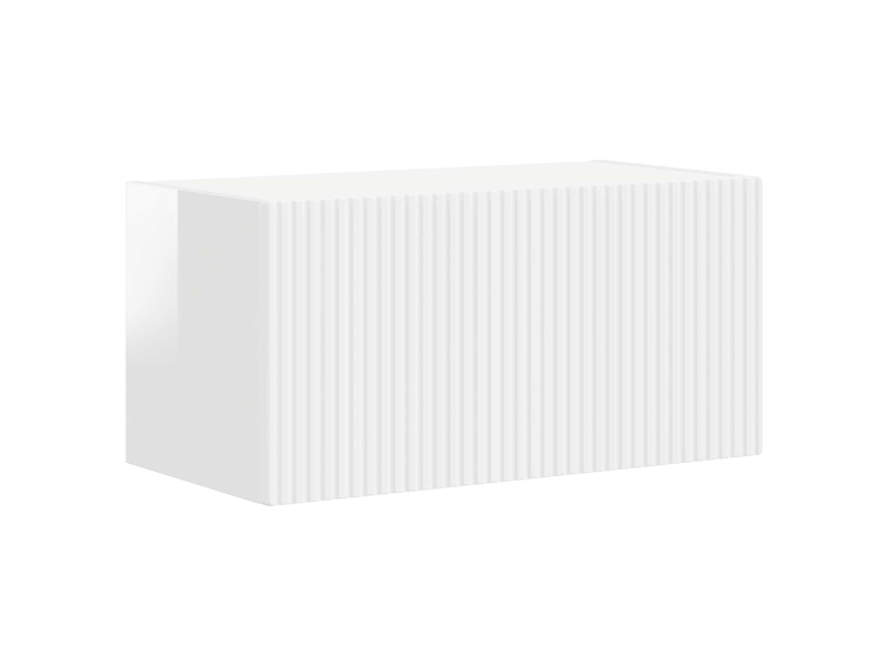  Ensemble meuble tv - banc tv - meuble de rangement 2 pcs blanc brillant bois d'ingénierie  - Conforama E