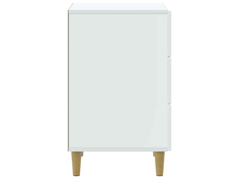 Table de chevet - cabinet de chevet - table de nuit blanc 43 x 41 x 66,5 cm bois d'ingénierie - Conforama E