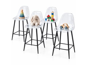 tabouret de bar  <strong>HAVRYA</strong>  - noir hauteur d'assise 65.02 cm vendu Par 4