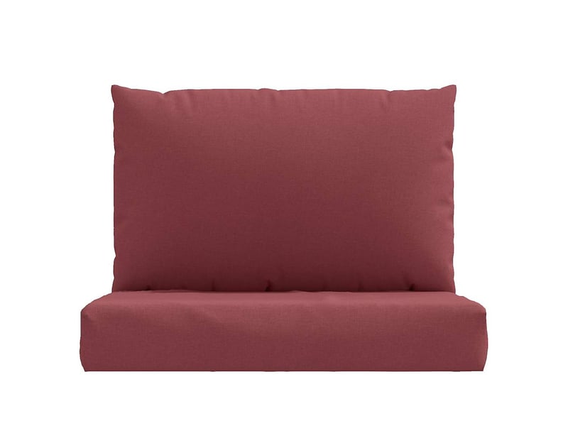  Lot de 2 coussins de palette, coussins de canapé rouge bordeaux mélangé tissu cf59604  - Conforama D